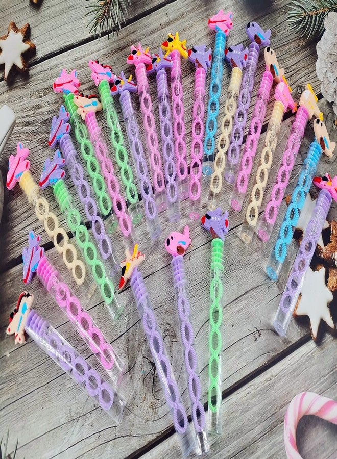 PSDFH 24 Packs Mini Bulk Airplane Bubble Wands for School Beach Pool Theme Summer Party Supplies - Image 3